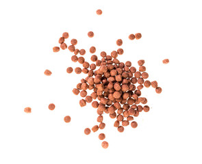 food for dogs isolated on white background