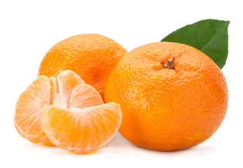 Tangerine on white