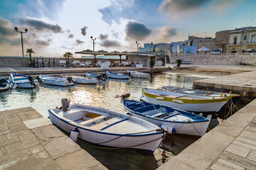 Fototapeta na wymiar mooring boats on the Adriatic sea