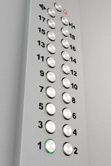 Metal chrome Elevator Buttons