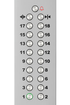 Metal chrome Elevator Buttons