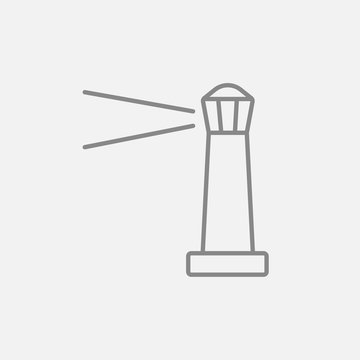 Lighthouse line icon.