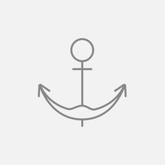 Anchor line icon.