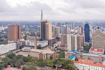 Fototapeta na wymiar View on central business district of Nairobi 