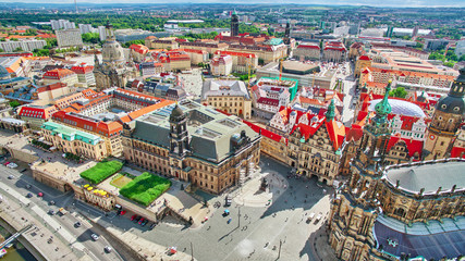 Histoirical center of the Dresden Old Town. Dresden has a long h