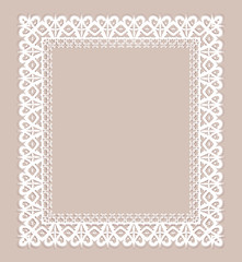White lace frame