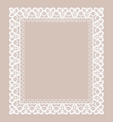 White lace frame