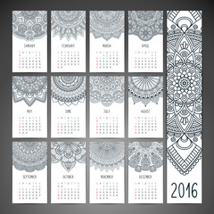 Vector Calendar 2016