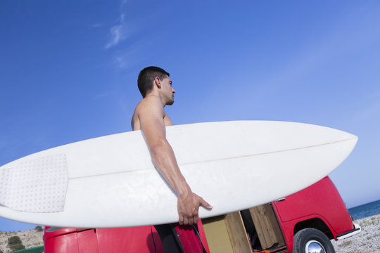 man surfer on a surf session.