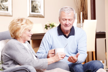 Senior couple at home