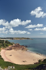 Beauport bay on south coast of Jersey