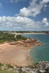 Beauport bay on south coast of Jersey