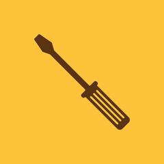 The screwdriver icon. Settings symbol. Flat