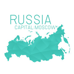 Fototapeta na wymiar Russia map geometric background
