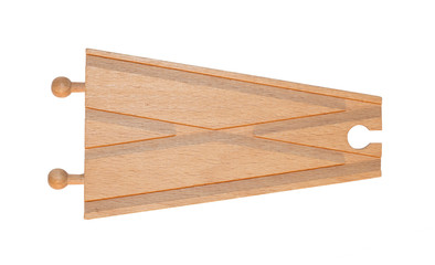 Childrens toy, wooden train track, junction