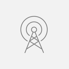 Antenna line icon.