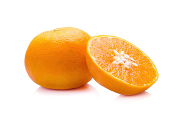 Orange fruit isolated on white background