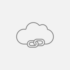 Cloud computing line icon.