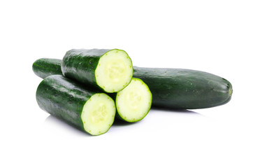Japanese cucumber on a white background
