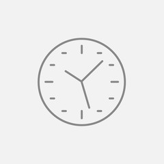 Wall clock line icon.