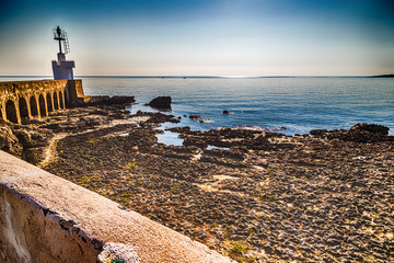 path to lighthouse on the Adriatic sea