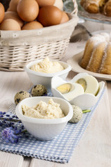 Horse radish and mayonnaise