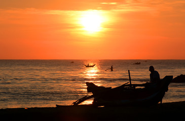 Wild beautiful beaches of Sri Lanka. Asia.