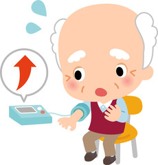 高血圧のシニア男性