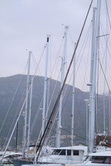 Obraz premium The image of sailor's masts