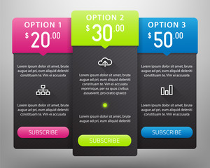Vector Pricing Tables Template
