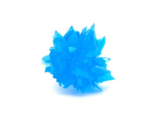 blue crystal on a white background