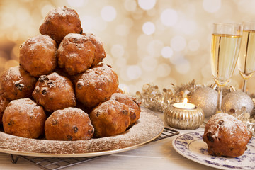 Dutch New Year's Eve with oliebollen, a traditional pastry