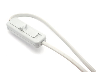 Switch from a table lamp on a white background