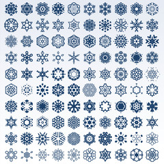 Snowflake Vector Shapes for winter and Christmas