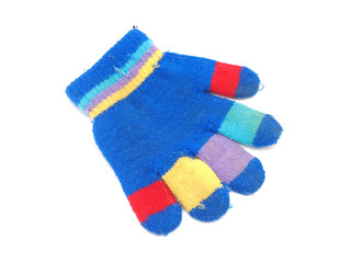 baby gloves on white background