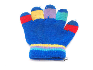 baby gloves on white background