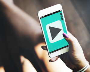 Play Button Audio Video Media Technology Concept