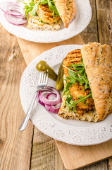 Chicken steak with salat