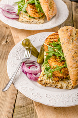 Chicken steak with salat