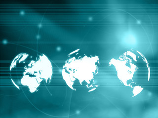 world map technology style..