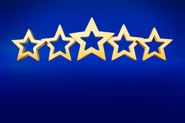 5 star dark blue background