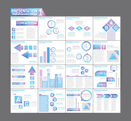 Fototapeta na wymiar Template brochure design Set Presentation of infographic