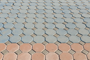 Pattern of cement blocks