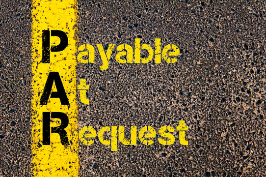 Accounting Business Acronym PAR Payable At Request