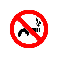 cigarette cause of impotence, No smoking sign on white backgroun