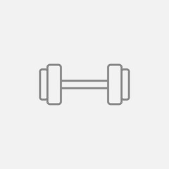 Dumbbell line icon.