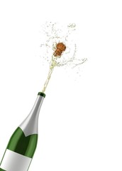 A Champagne bottle popping © vectorfusionart