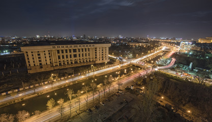 Fototapeta na wymiar Bucharest Nightscene