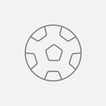 Soccer ball line icon.