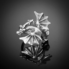Dragon - a silver ring